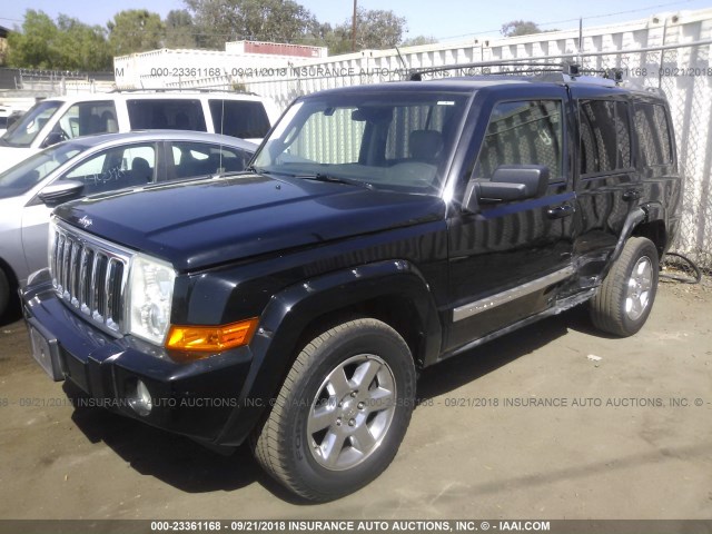 1J8HH58N76C144475 - 2006 JEEP COMMANDER LIMITED BLACK photo 2