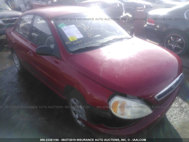 KNADC123826183263 - 2002 KIA RIO RED photo 1