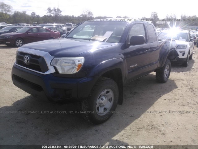 5TFTX4GN0DX025141 - 2013 TOYOTA TACOMA PRERUNNER ACCESS CAB BLUE photo 2