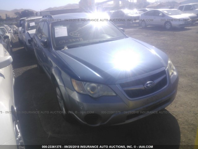 4S4BP60C686325399 - 2008 SUBARU OUTBACK BLUE photo 1