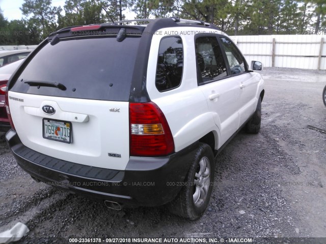 KNDJF723967169484 - 2006 KIA NEW SPORTAGE  WHITE photo 4