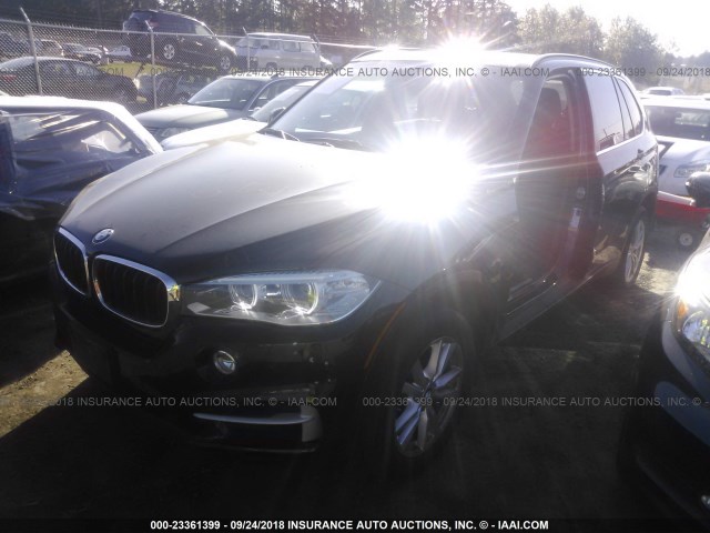 5UXKR0C57E0H17347 - 2014 BMW X5 XDRIVE35I BLACK photo 2