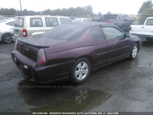 2G1WX12K239200522 - 2003 CHEVROLET MONTE CARLO SS ბურგუნდია ფოტო 4