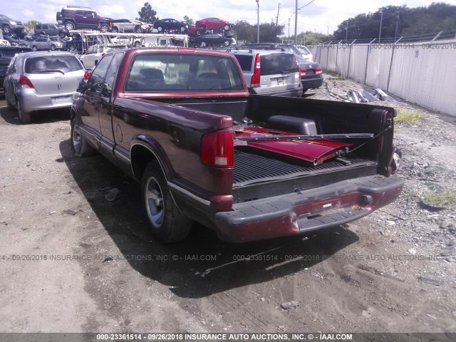 1GCCS1949WK237165 - 1998 CHEVROLET S TRUCK S10 RED photo 3