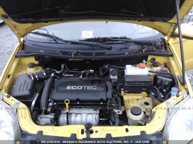KL1TD5DEXAB089271 - 2010 CHEVROLET AVEO LS/LT 黄色 照片 10