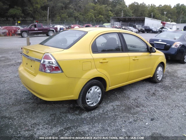KL1TD5DEXAB089271 - 2010 CHEVROLET AVEO LS/LT 黄色 照片 4