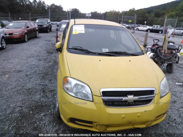 KL1TD5DEXAB089271 - 2010 CHEVROLET AVEO LS/LT 黄色 照片 6