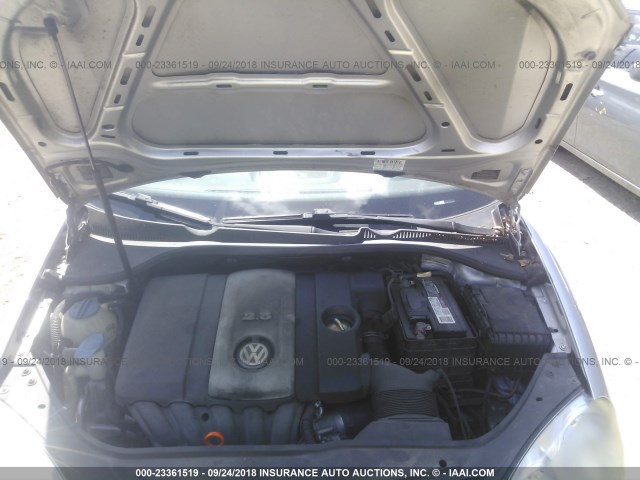3VWEF71K97M150013 - 2007 VOLKSWAGEN JETTA WOLFSBURG 银色 照片 10