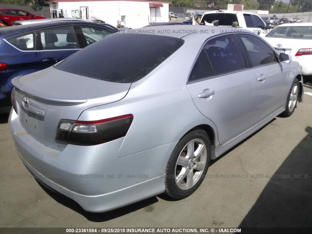 4T1BE46K97U553125 - 2007 TOYOTA CAMRY NEW GENERAT CE/LE/XLE/SE SILVER photo 4