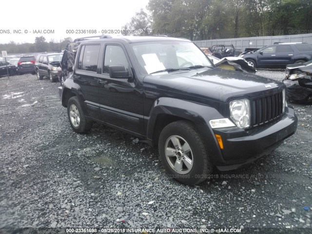 1C4PJMAK5CW162582 - 2012 JEEP LIBERTY SPORT BLACK photo 1