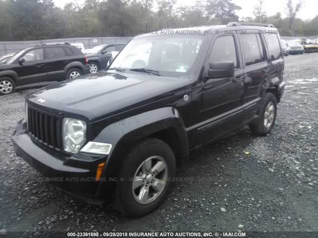 1C4PJMAK5CW162582 - 2012 JEEP LIBERTY SPORT BLACK photo 2