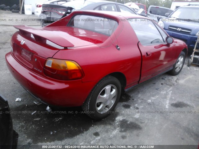 JHMEH6169RS000941 - 1994 HONDA CIVIC DEL SOL SI RED photo 4