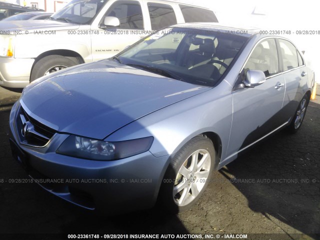 JH4CL96925C019314 - 2005 ACURA TSX Light Blue photo 2