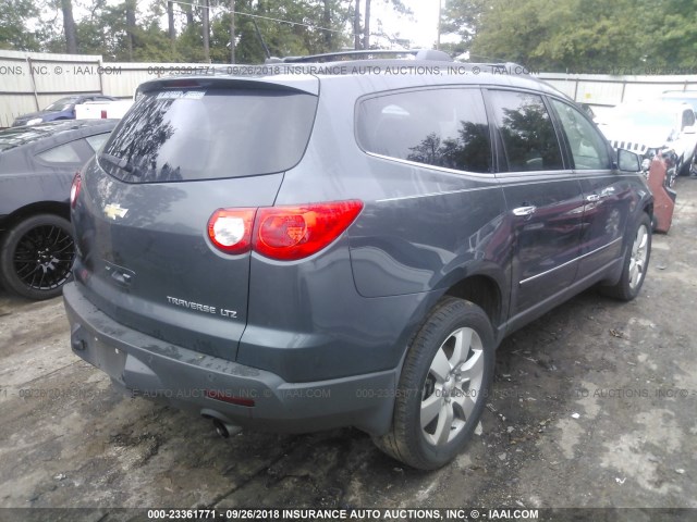 1GNKRLED3BJ192031 - 2011 CHEVROLET TRAVERSE LTZ GRAY photo 4