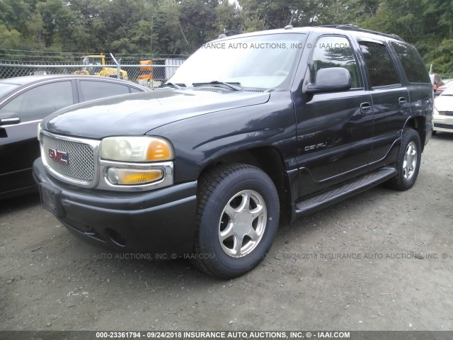 1GKEK63U34J222991 - 2004 GMC YUKON DENALI BLACK photo 2