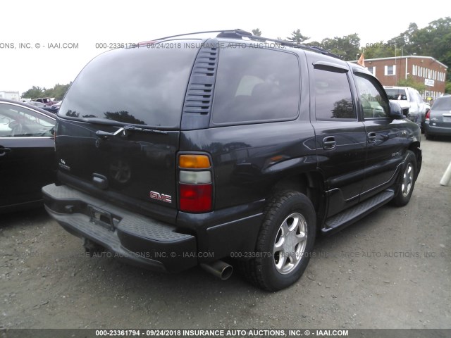 1GKEK63U34J222991 - 2004 GMC YUKON DENALI BLACK photo 4