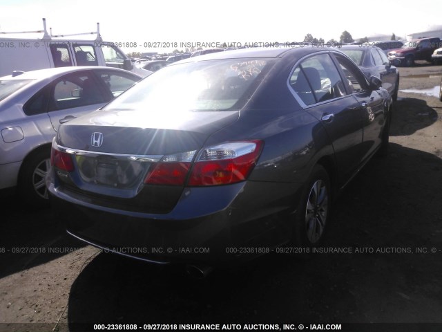 1HGCR2F32DA222539 - 2013 HONDA ACCORD LX GRAY photo 4