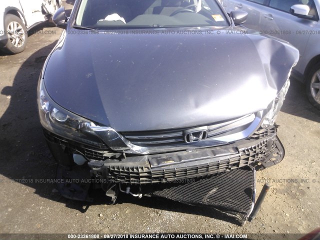 1HGCR2F32DA222539 - 2013 HONDA ACCORD LX GRAY photo 6