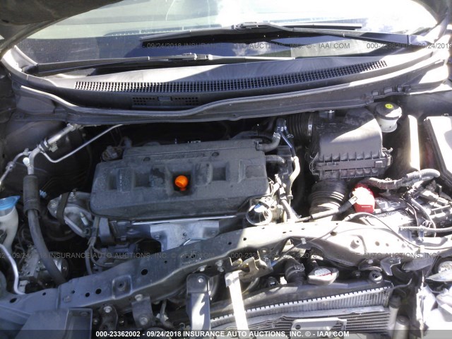 2HGFB2F99CH557190 - 2012 HONDA CIVIC EXL GRAY photo 10