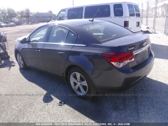 1G1PE5SB0D7302356 - 2013 CHEVROLET CRUZE LT BLACK photo 3