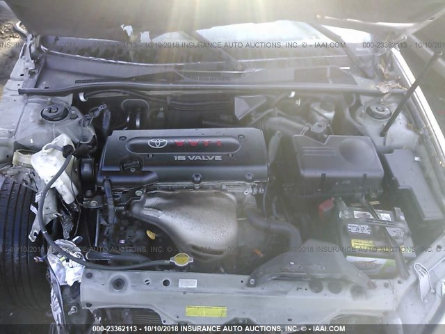 4T1BE32K54U370462 - 2004 TOYOTA CAMRY LE/XLE/SE SILVER photo 10