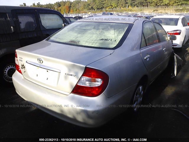 4T1BE32K54U370462 - 2004 TOYOTA CAMRY LE/XLE/SE SILVER photo 4