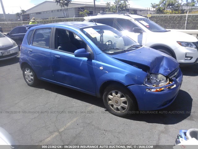 KL1TD62655B303011 - 2005 CHEVROLET AVEO LS BLUE photo 1