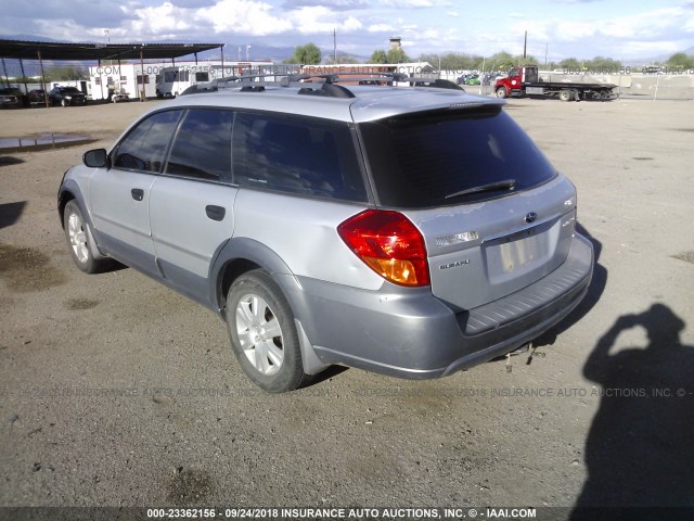 4S4BP61C957343187 - 2005 SUBARU LEGACY OUTBACK 2.5I SILVER photo 6