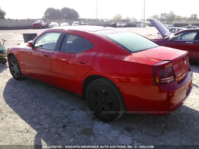 2B3KA53H87H891425 - 2007 DODGE CHARGER R/T RED photo 3