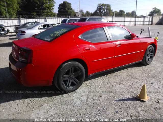 2B3KA53H87H891425 - 2007 DODGE CHARGER R/T RED photo 4