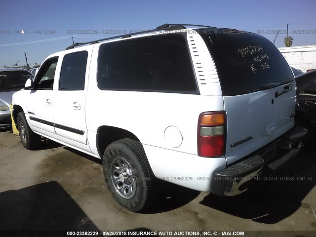 1GKEC16T73J261777 - 2003 GMC YUKON XL C1500 WHITE photo 3