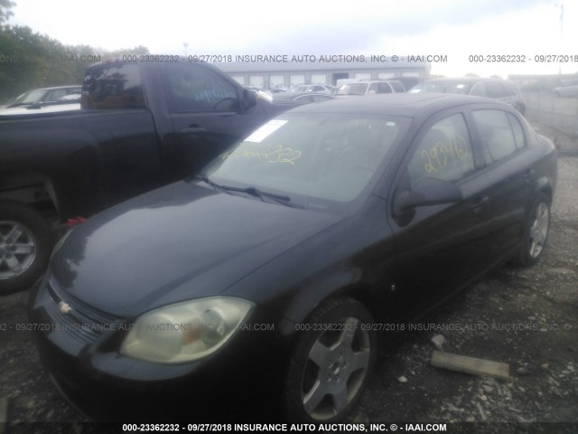 1G1AM58B787253548 - 2008 CHEVROLET COBALT SPORT BLACK photo 2