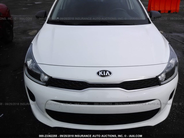 3KPA24AB5JE079437 - 2018 KIA RIO LX/S WHITE photo 6