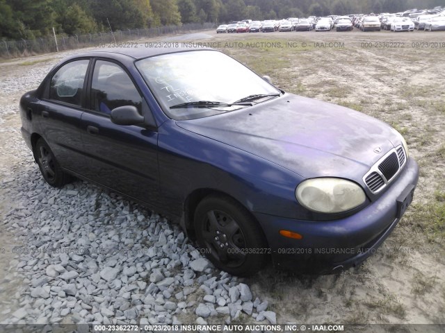 KLATA52651B650738 - 2001 DAEWOO LANOS S Azul foto 1