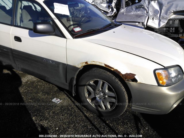4S3BH675347639069 - 2004 SUBARU LEGACY OUTBACK AWP 白色 照片 6