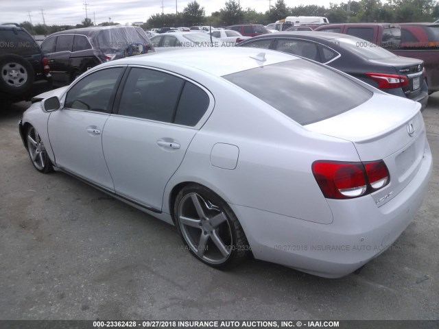 JTHBE96S580035702 - 2008 LEXUS GS 350 WHITE photo 3