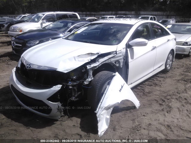 KMHEC4A43CA028858 - 2012 HYUNDAI SONATA HYBRID WHITE photo 2