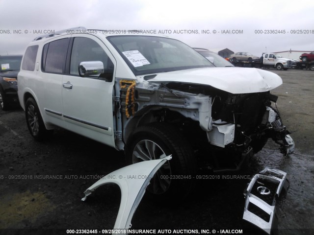 5N1BA0ND3FN607437 - 2015 NISSAN ARMADA SV/SL/PLATINUM WHITE photo 1