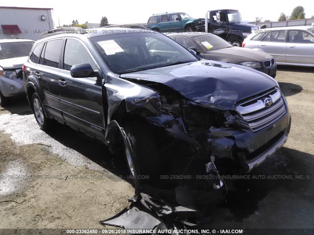 4S4BRBNCXE3283280 - 2014 SUBARU OUTBACK 2.5I LIMITED GRAY photo 1