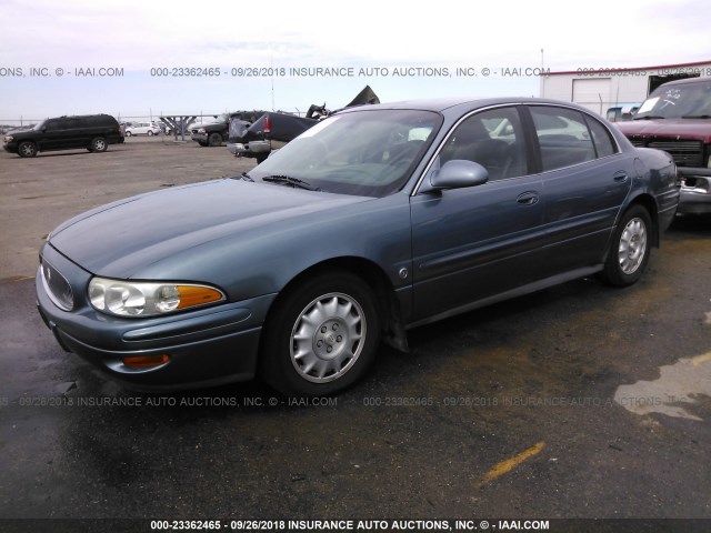 1G4HR54K91U121603 - 2001 BUICK LESABRE LIMITED BLUE photo 2