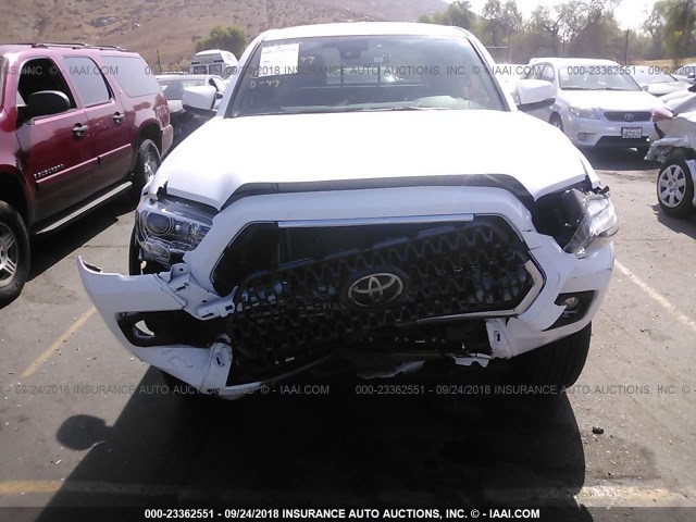 3TMCZ5ANXJM149461 - 2018 TOYOTA TACOMA DBL CAB/SR/TRDSPT/OR/PRO თეთრი ფოტო 6