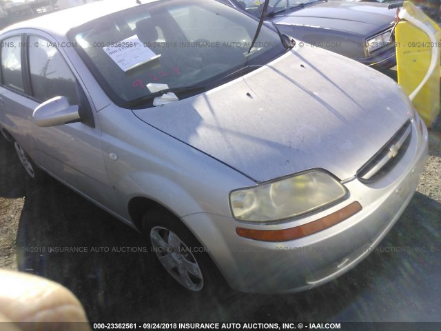 KL1TD66647B739054 - 2007 CHEVROLET AVEO LS SILVER photo 1