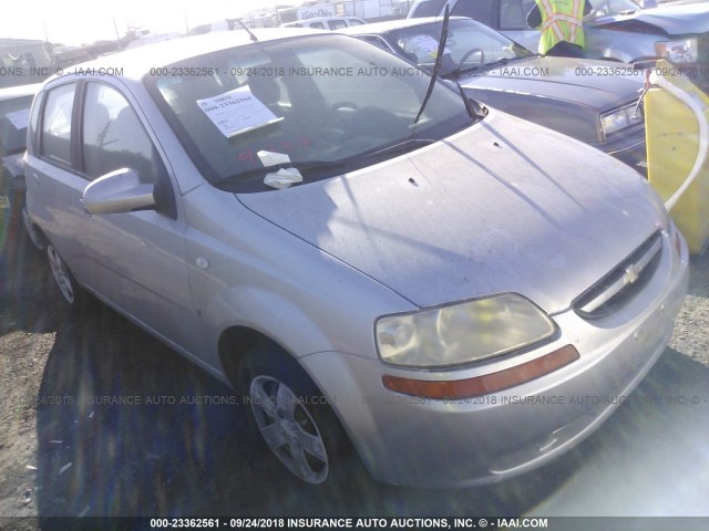 KL1TD66647B739054 - 2007 CHEVROLET AVEO LS SILVER photo 6