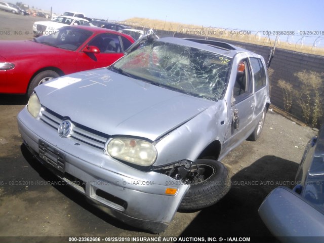 9BWGR61J554022354 - 2005 VOLKSWAGEN GOLF GLS TDI SILVER photo 2