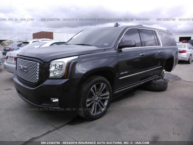 1GKS2HKJ3HR126436 - 2017 GMC YUKON XL DENALI GRAY photo 2