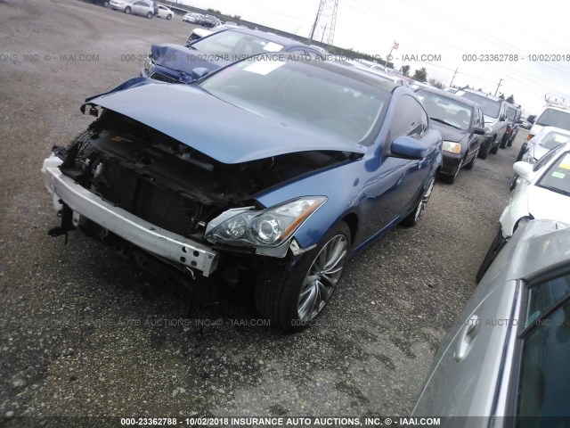 JN1CV6EL2DM982300 - 2013 INFINITI G37 BLUE photo 2