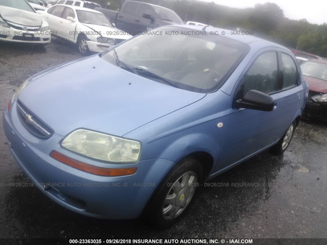 KL1TG52635B320441 - 2005 CHEVROLET AVEO LT BLUE photo 2