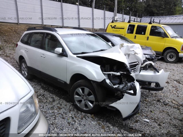 4S4BRBAC1C3292811 - 2012 SUBARU OUTBACK 2.5I WHITE photo 1