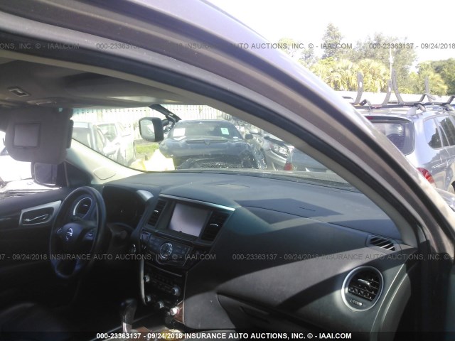5N1AR2MN9EC707014 - 2014 NISSAN PATHFINDER S/SV/SL/PLATINUM BROWN photo 5