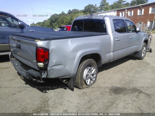 3TMDZ5BN3JM037345 - 2018 TOYOTA TACOMA DBL CAB/SR5/TRD SPORT/OR SILVER photo 4